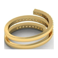 10K prsten od žutog zlata, prilagođeni prsten od ružičastog zlata, Elegantni dijamantni prsten za prijedlog braka, vjenčani poklon