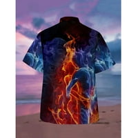 Muška Havajska majica za plažu s printom na Plaži-opuštena majica za odmor, tiskane majice